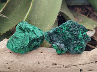 Natural Silky Malachite Specimens x 6 From Kasompe, Congo