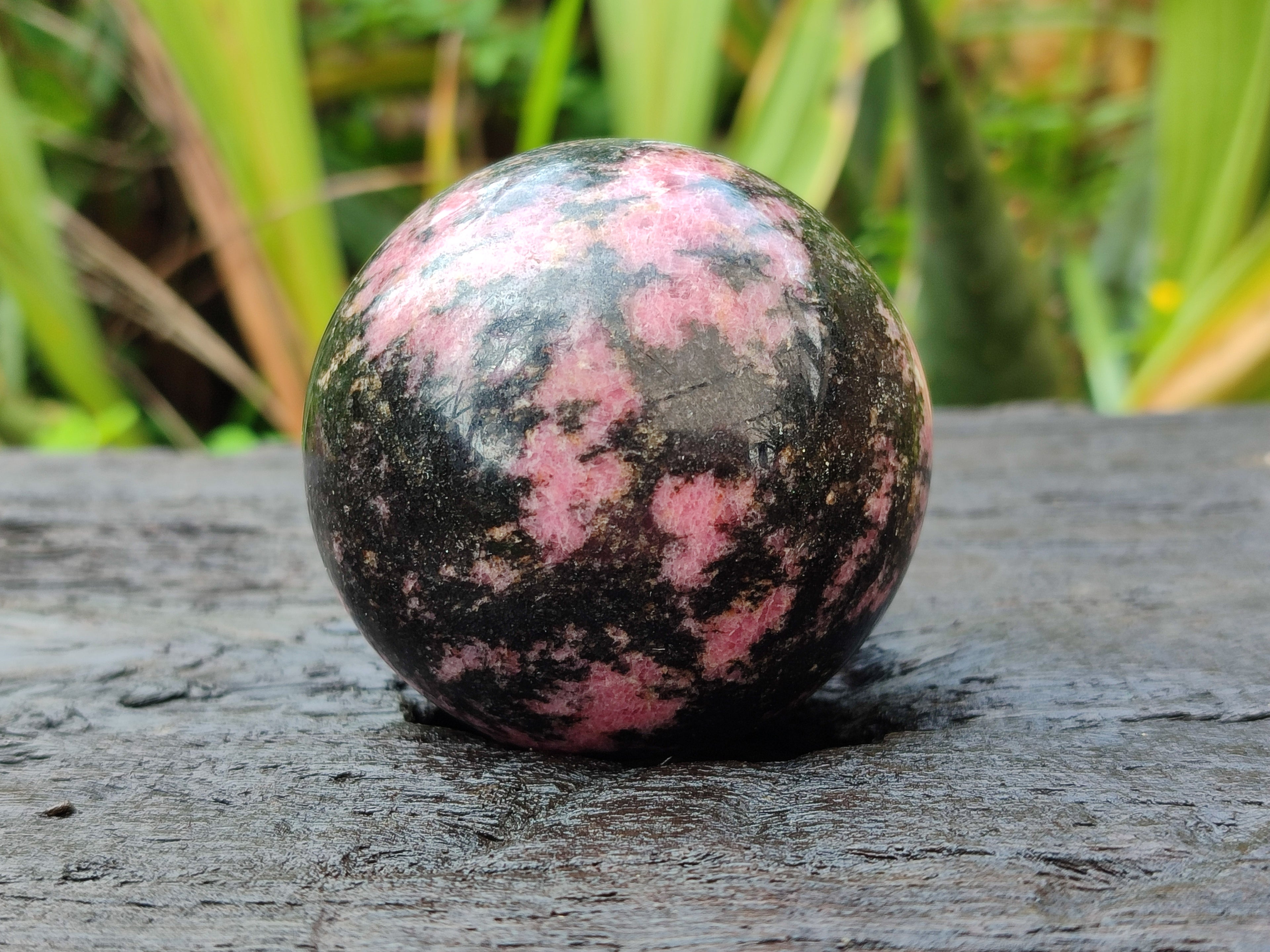 Polished Pink Rhodonite Spheres x 4 From Ambindavato, Madagascar - Toprock Gemstones and Minerals 