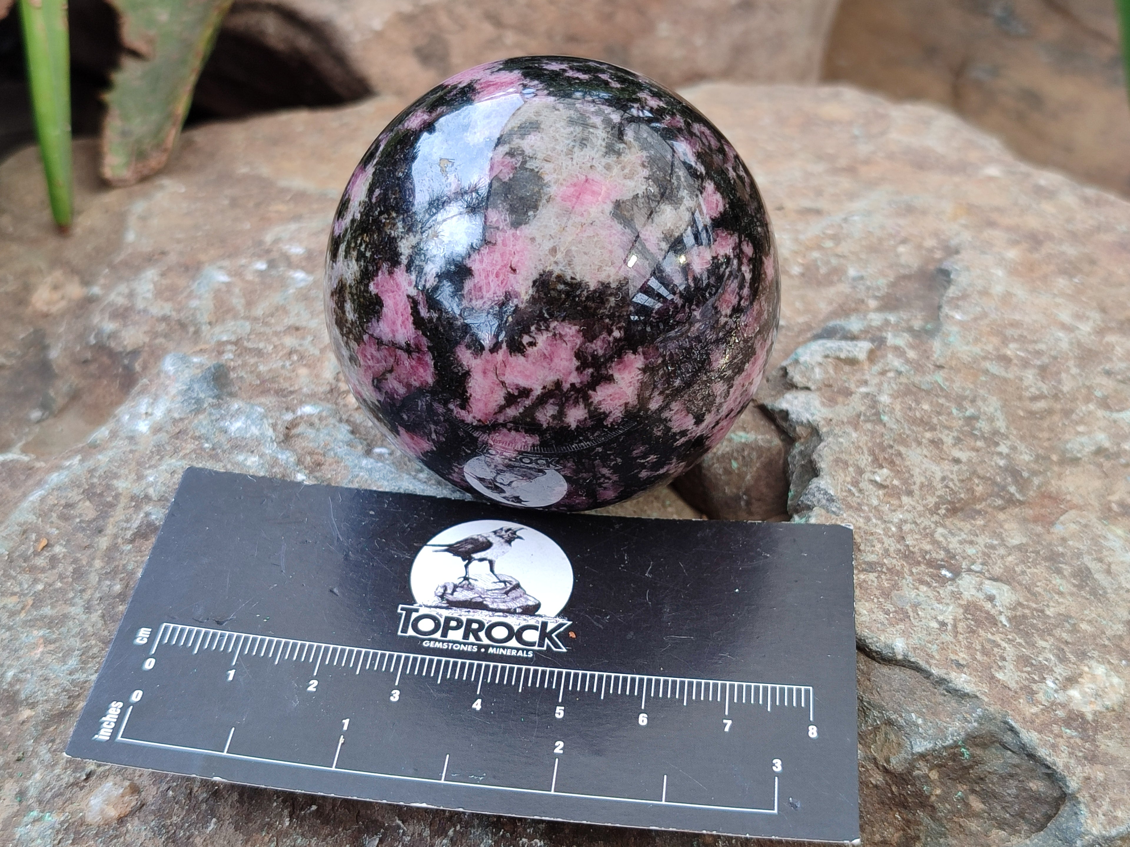 Polished Pink Rhodonite Spheres x 4 From Ambindavato, Madagascar - Toprock Gemstones and Minerals 
