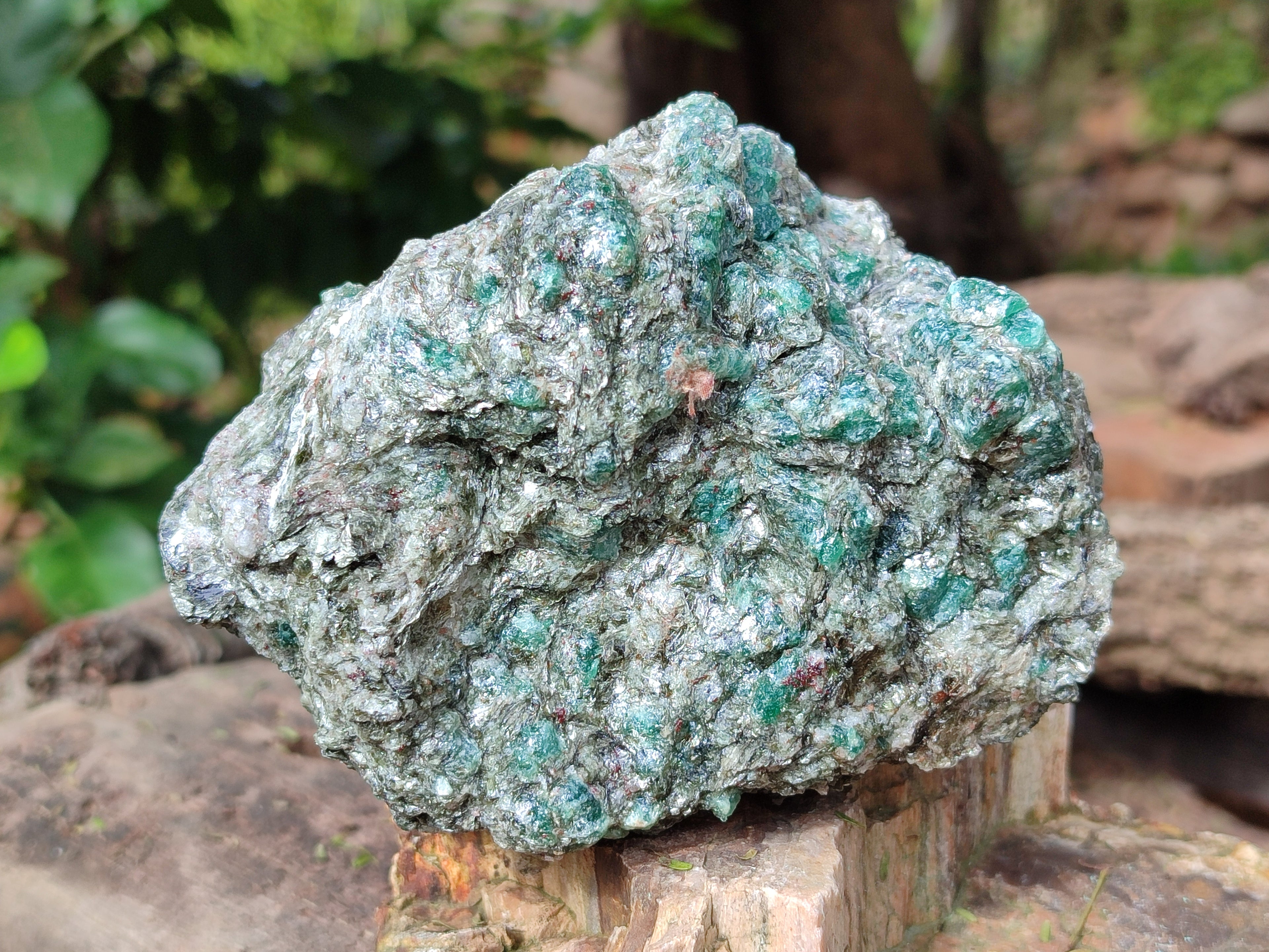 Natural Emerald Mica In Matrix Cobbed Specimens x 2 From Mutoko, Zimbabwe - Toprock Gemstones and Minerals 