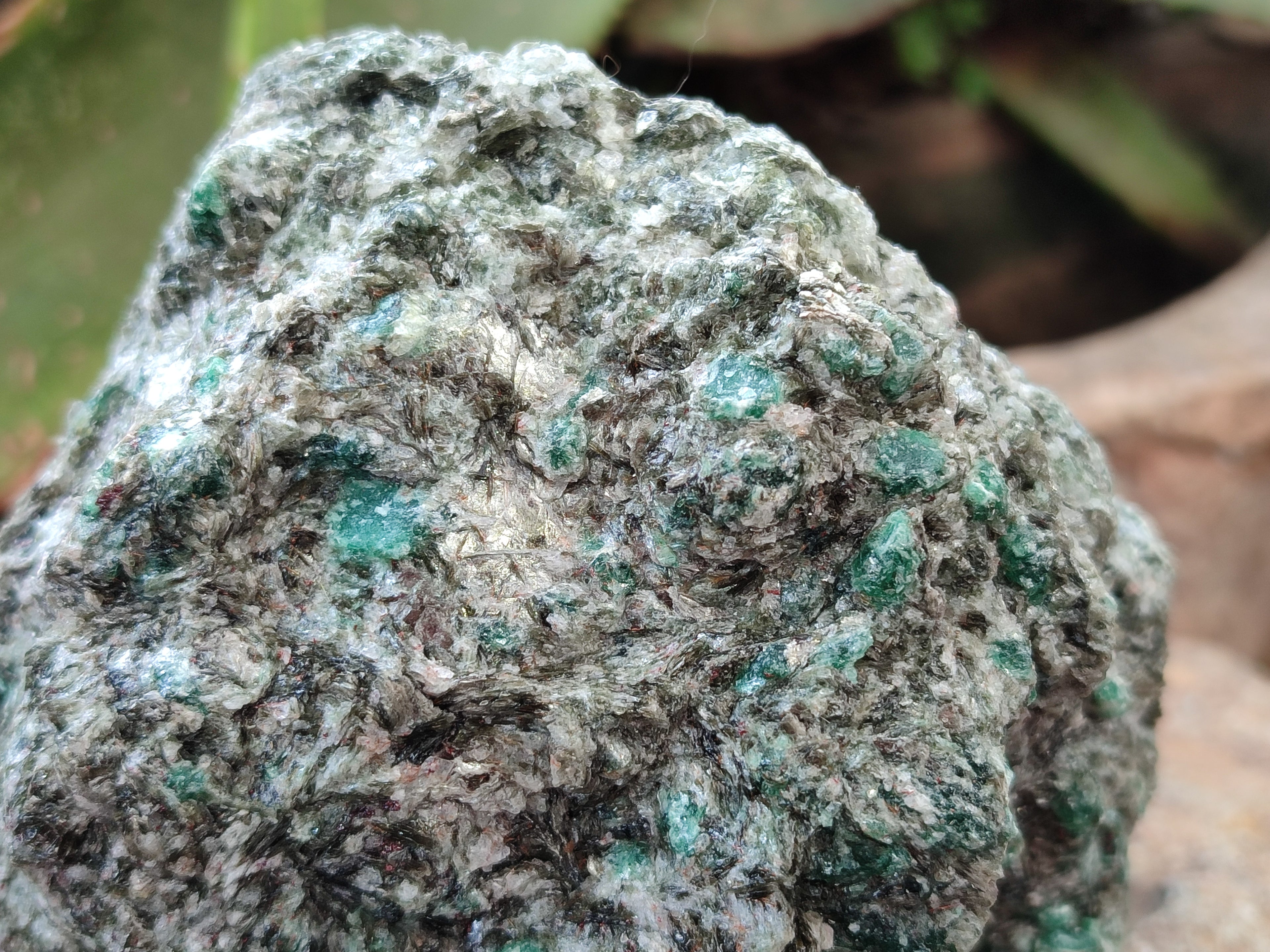 Natural Emerald Mica In Matrix Cobbed Specimens x 2 From Mutoko, Zimbabwe - Toprock Gemstones and Minerals 