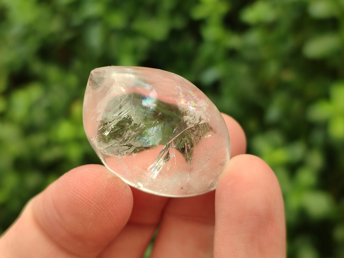 Polished Clear Quartz "Angel Tears" Pendant Pieces x 35 From Madagascar - Toprock Gemstones and Minerals 