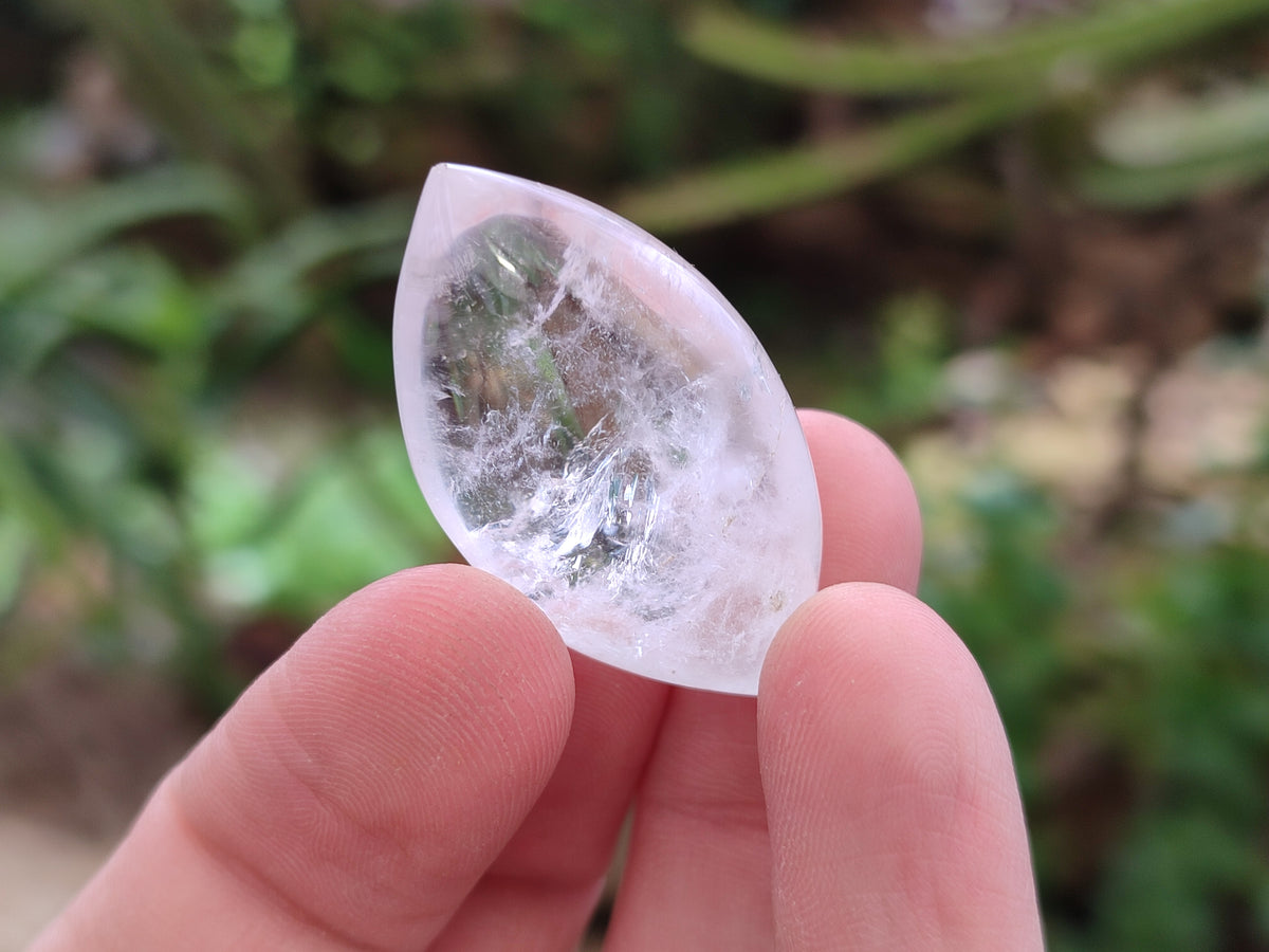 Polished Clear Quartz "Angel Tears" Pendant Pieces x 35 From Madagascar - Toprock Gemstones and Minerals 