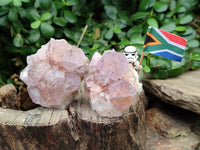 Natural Cactus Flower Sunburst Spirit Amethyst Clusters x 12 From Boekenhouthoek, South Africa