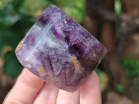 Polished Fluorescent Watermelon Fluorite Free Forms x 6 From Namibia