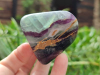 Polished Fluorescent Watermelon Fluorite Free Forms x 6 From Namibia