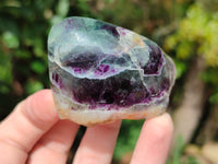 Polished Fluorescent Watermelon Fluorite Free Forms x 6 From Namibia