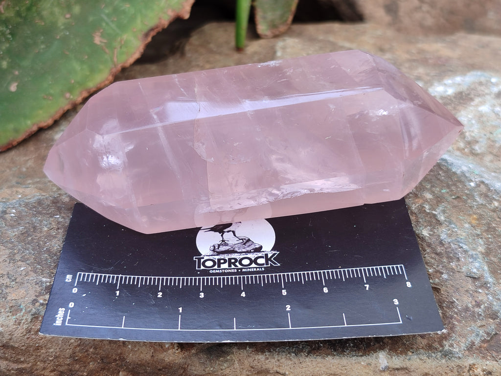 Polished Double Terminated Rose Quartz Points x 6 From Ambatondrazaka, Madagascar - Toprock Gemstones and Minerals 