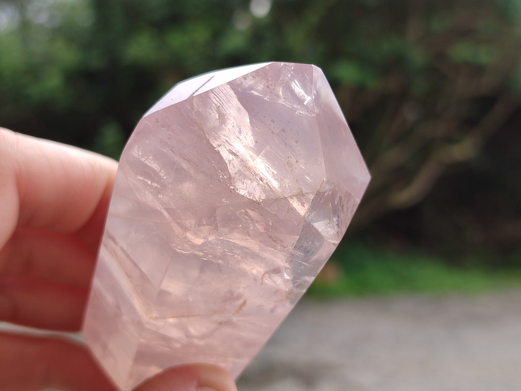 Polished Double Terminated Rose Quartz Points x 6 From Ambatondrazaka, Madagascar - Toprock Gemstones and Minerals 