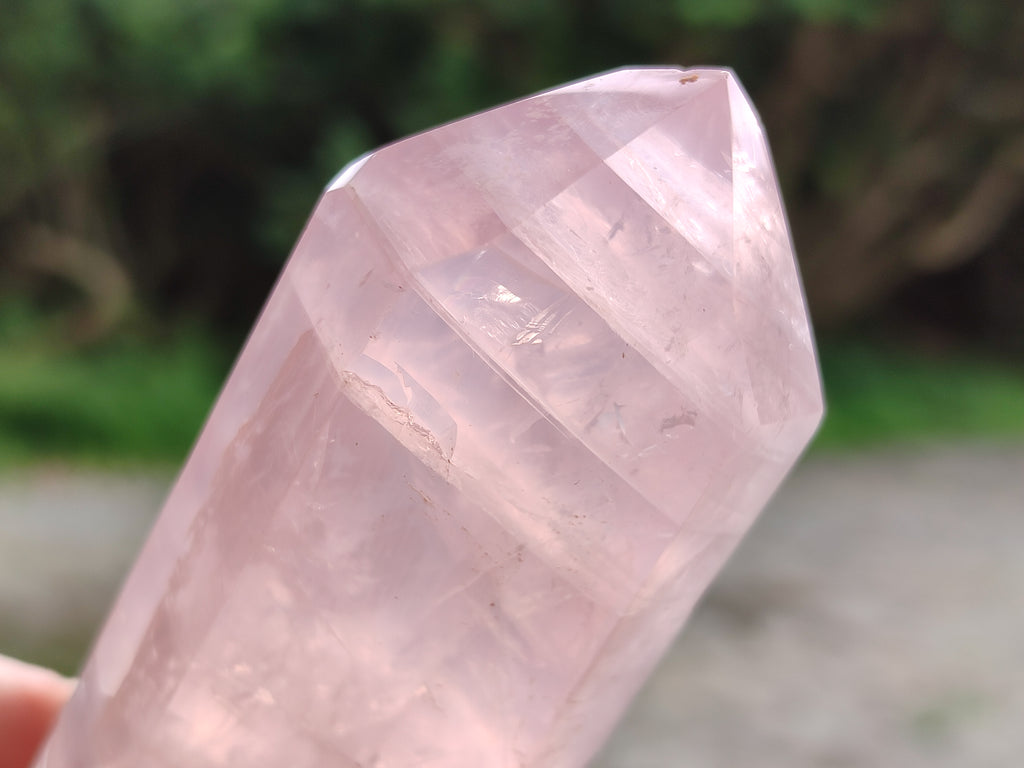 Polished Double Terminated Rose Quartz Points x 6 From Ambatondrazaka, Madagascar - Toprock Gemstones and Minerals 