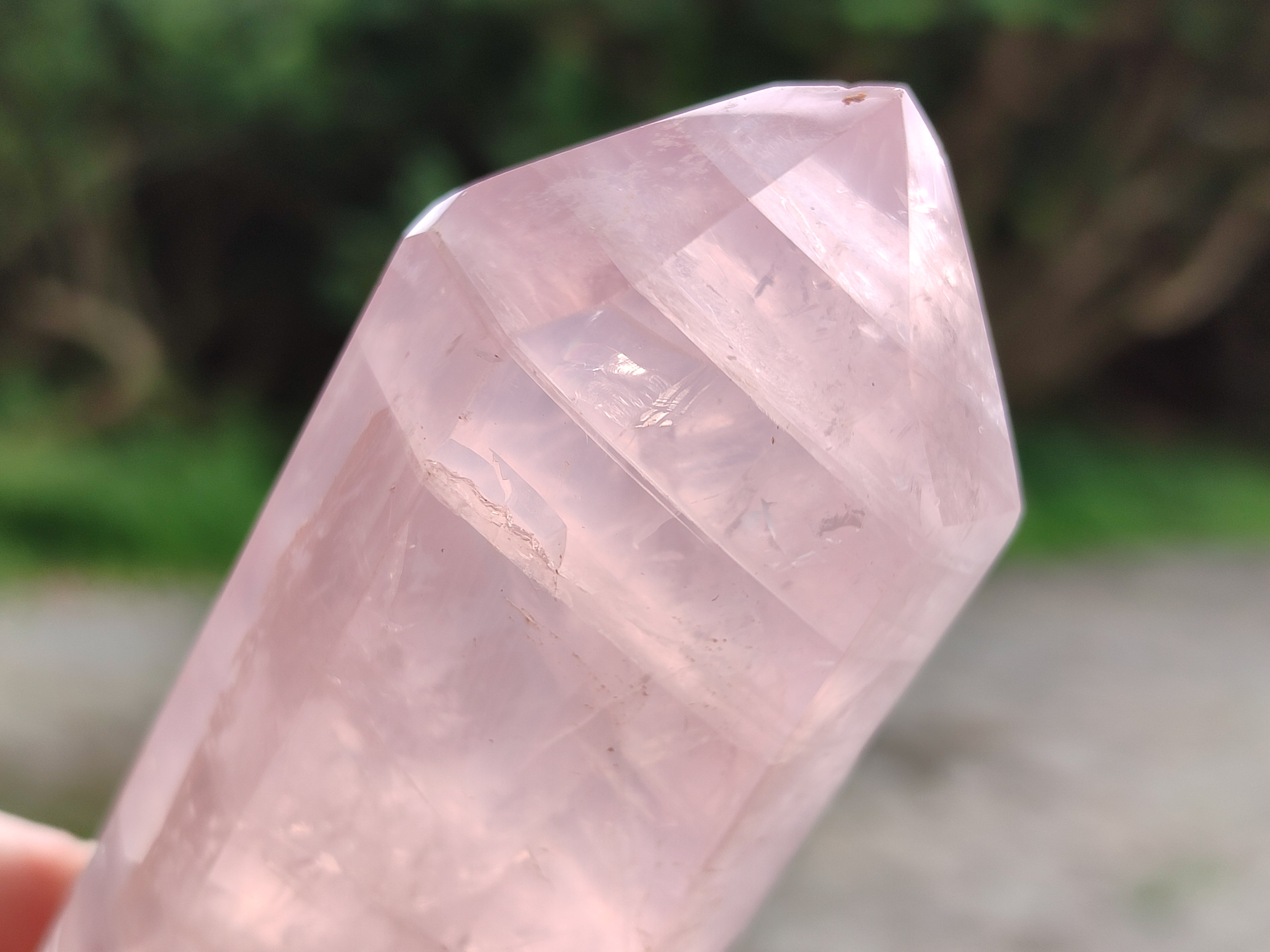 Polished Double Terminated Rose Quartz Points x 6 From Ambatondrazaka, Madagascar - Toprock Gemstones and Minerals 