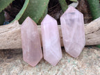 Polished Double Terminated Rose Quartz Points x 6 From Ambatondrazaka, Madagascar - Toprock Gemstones and Minerals 
