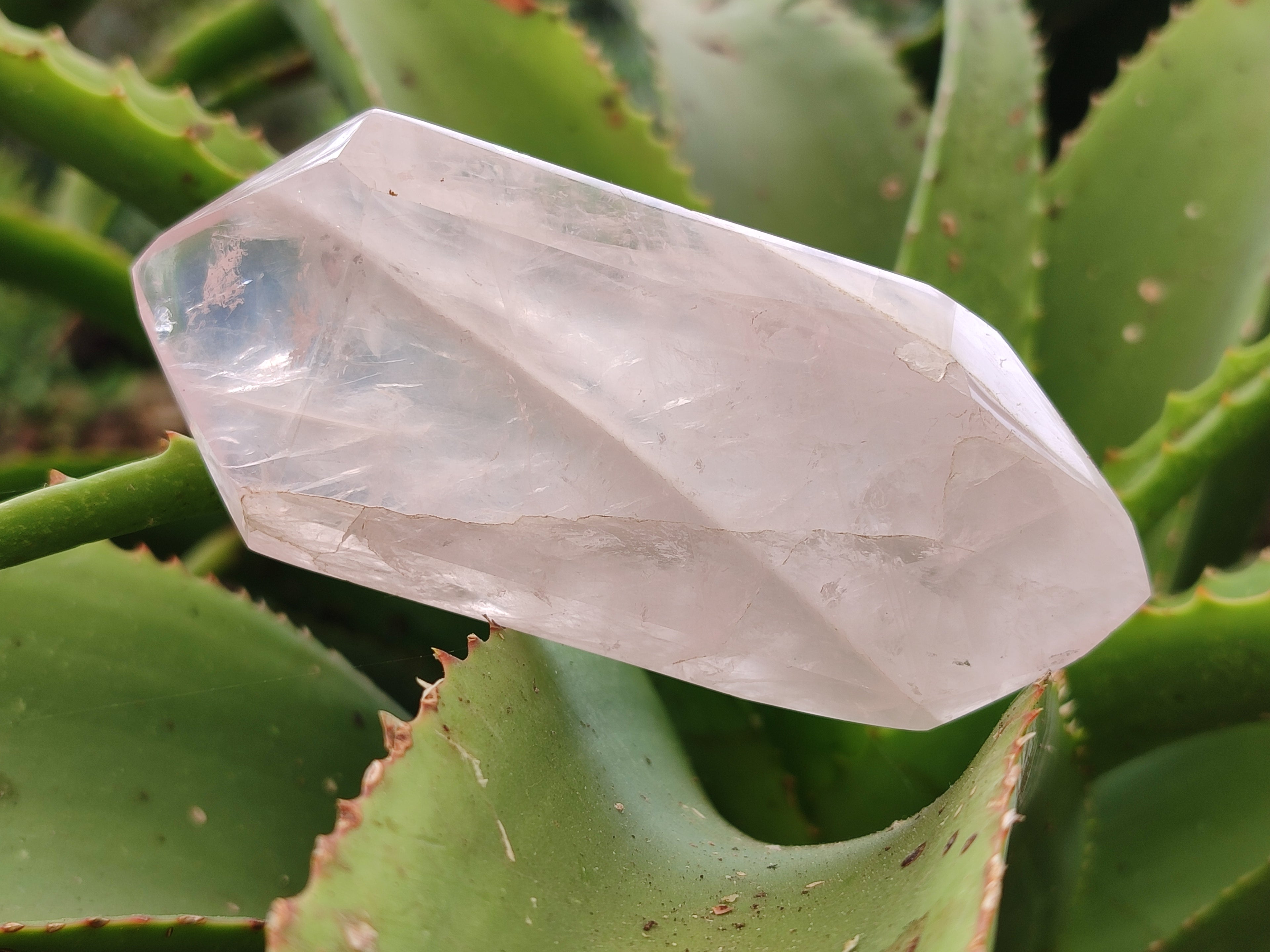 Polished Double Terminated Rose Quartz Points x 6 From Ambatondrazaka, Madagascar - Toprock Gemstones and Minerals 
