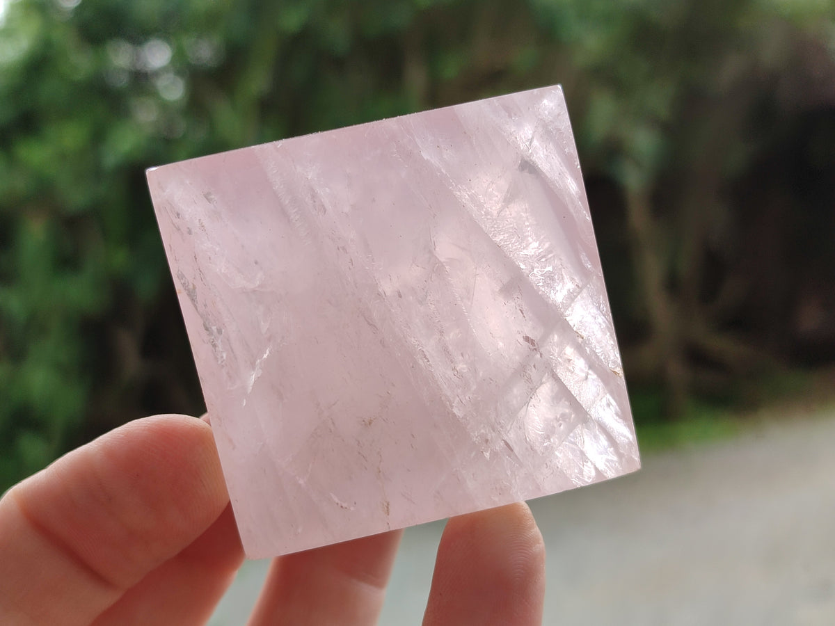 Polished Rose Quartz Pyramids x 6 From Ambatondrazaka, Madagascar - Toprock Gemstones and Minerals 