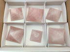 Polished Rose Quartz Pyramids x 6 From Ambatondrazaka, Madagascar - Toprock Gemstones and Minerals 