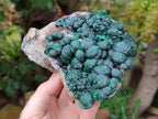 Natural Botryoidal Ball Malachite On Dolomite Matrix Specimen x 1 From Kambove, Congo - Toprock Gemstones and Minerals 