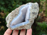 Natural Blue Lace Agate Geode Specimens x 6 From Nsanje, Malawi - Toprock Gemstones and Minerals 