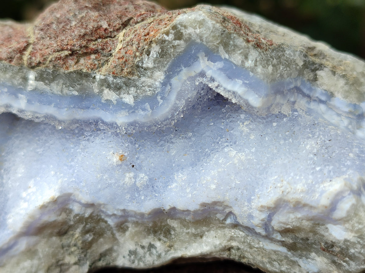 Natural Blue Lace Agate Geode Specimens x 6 From Nsanje, Malawi - Toprock Gemstones and Minerals 