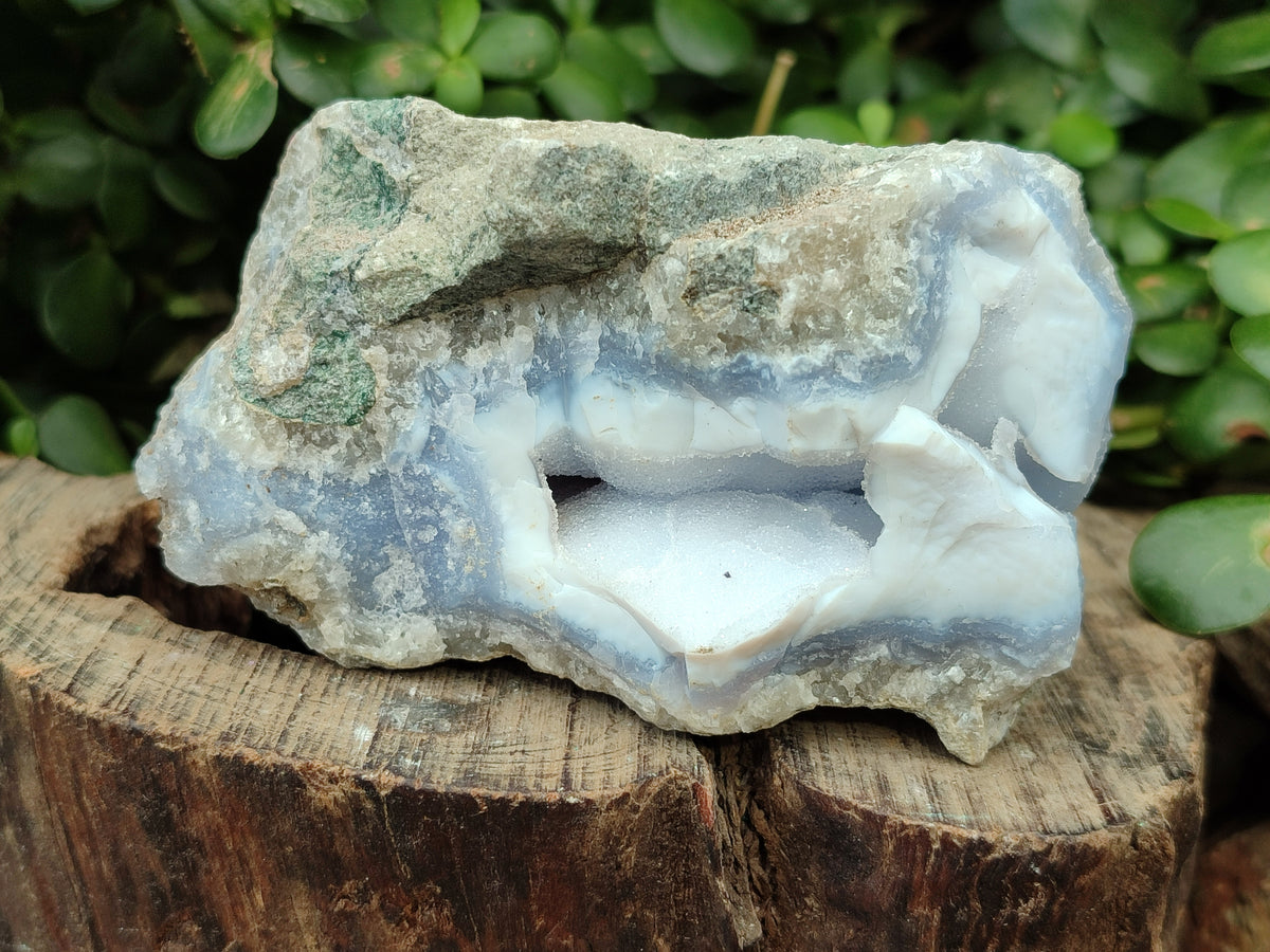 Natural Blue Lace Agate Geode Specimens x 6 From Nsanje, Malawi - Toprock Gemstones and Minerals 