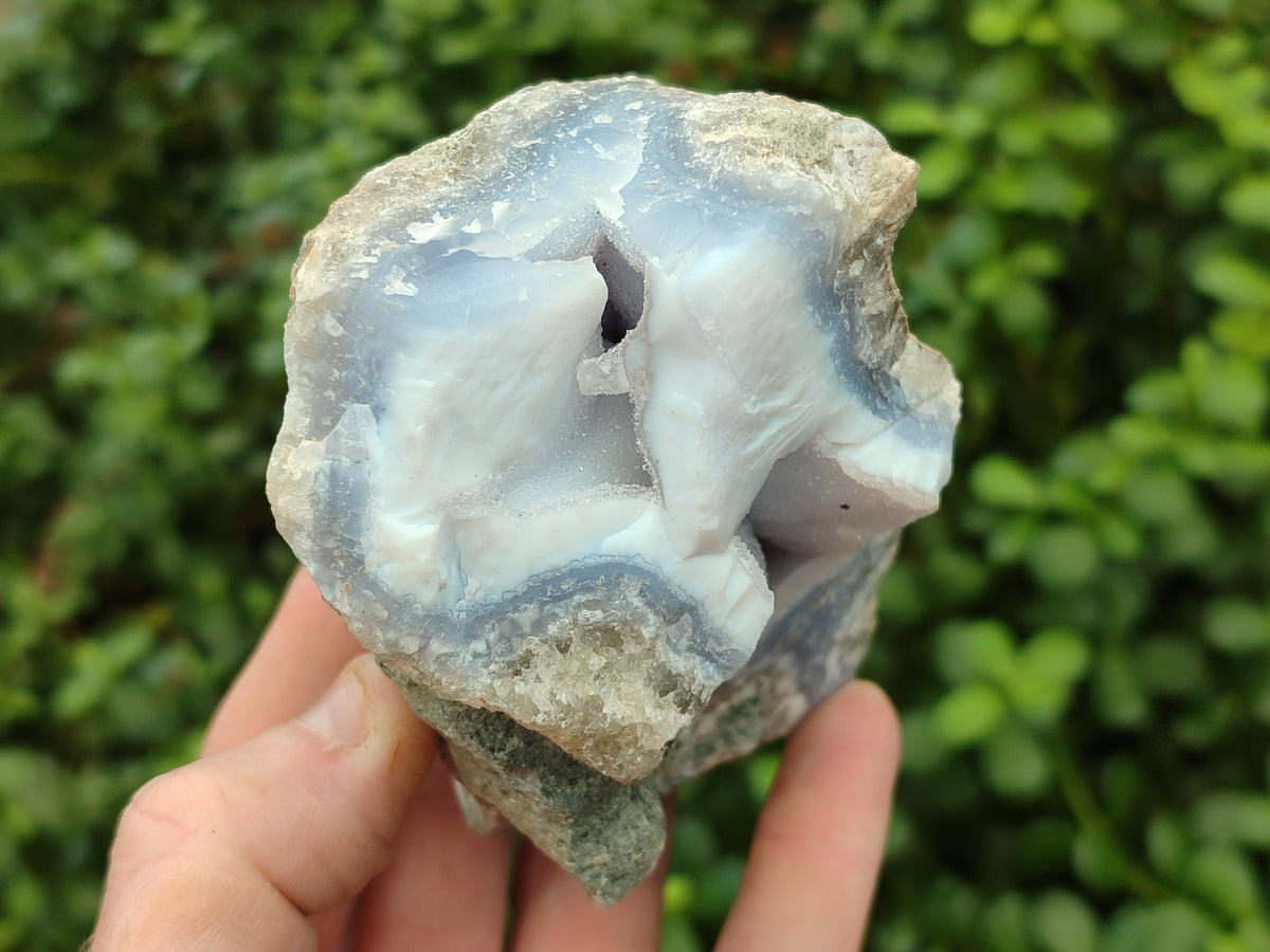 Natural Blue Lace Agate Geode Specimens x 6 From Nsanje, Malawi - Toprock Gemstones and Minerals 