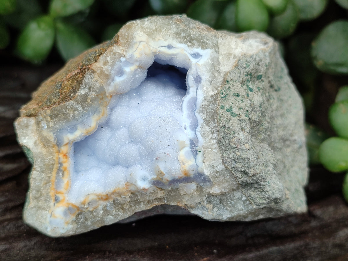 Natural Blue Lace Agate Geode Specimens x 6 From Nsanje, Malawi - Toprock Gemstones and Minerals 