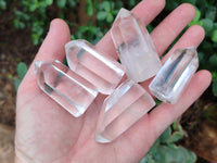 Polished Clear and Smokey Quartz Crystals x 20 From Madagascar