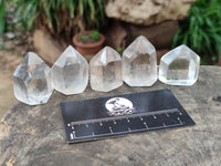 Polished Clear and Smokey Quartz Crystals x 20 From Madagascar