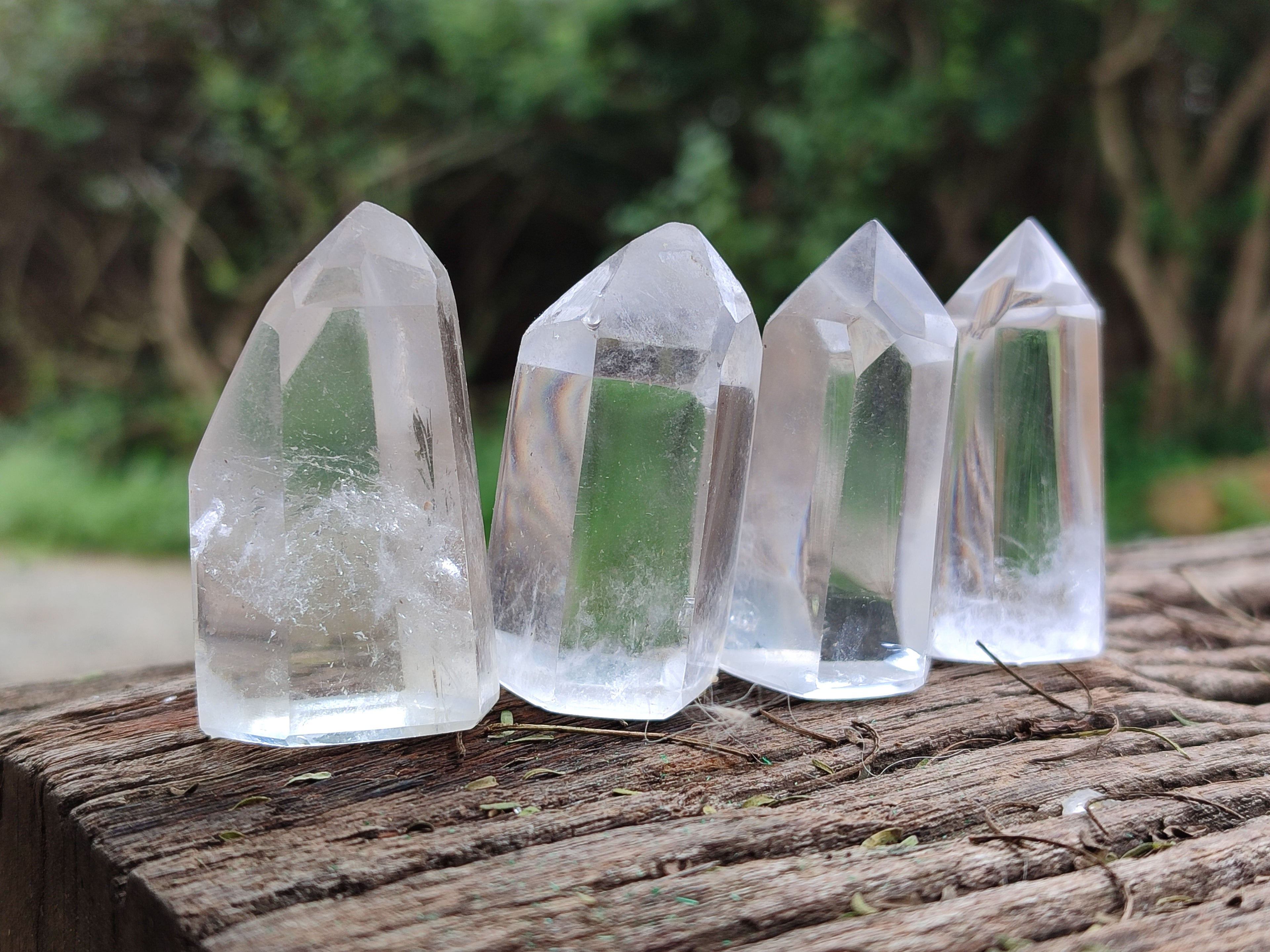 Polished Clear and Smokey Quartz Crystals x 20 From Madagascar - Toprock Gemstones and Minerals 
