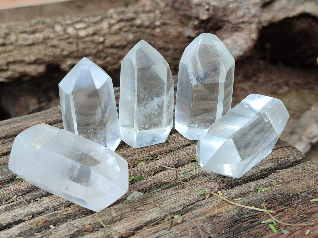 Polished Clear and Smokey Quartz Crystals x 20 From Madagascar - Toprock Gemstones and Minerals 