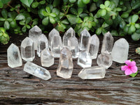 Polished Clear and Smokey Quartz Crystals x 20 From Madagascar