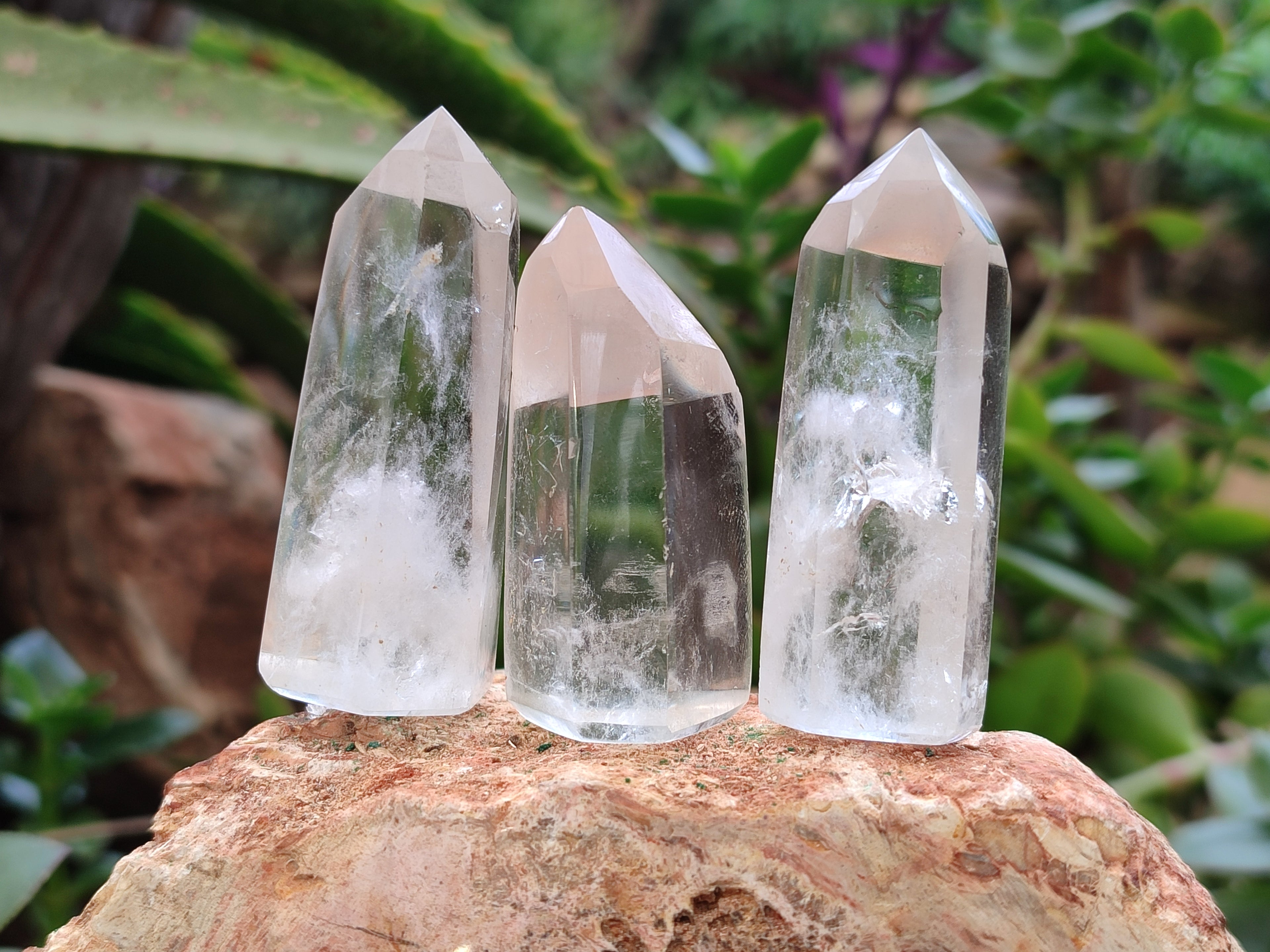 Polished Clear and Smokey Quartz Crystals x 20 From Madagascar - Toprock Gemstones and Minerals 