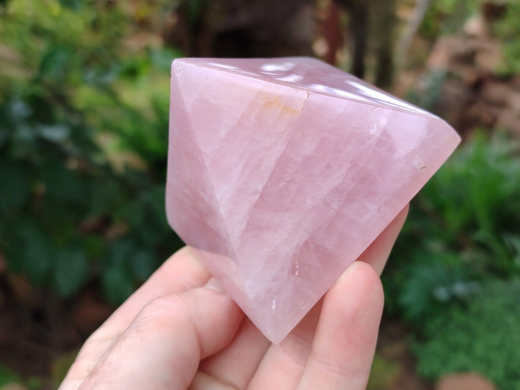 Polished Rose Quartz Pyramids x 6 From Ambatondrazaka, Madagascar - Toprock Gemstones and Minerals 