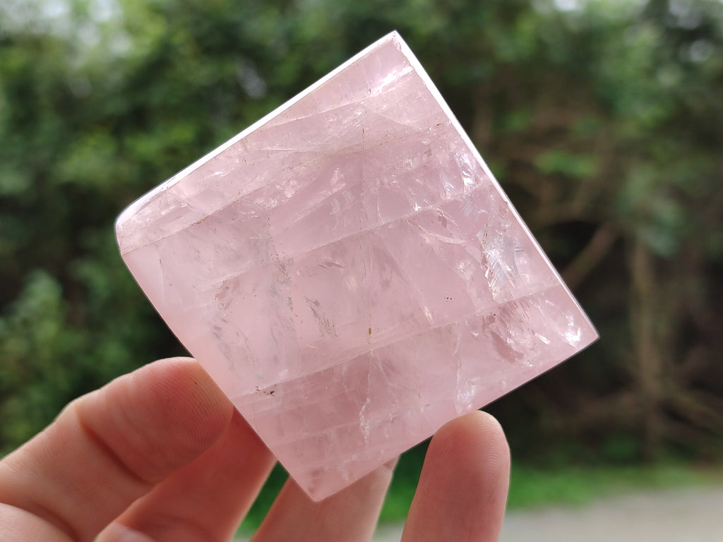 Polished Rose Quartz Pyramids x 6 From Ambatondrazaka, Madagascar - Toprock Gemstones and Minerals 