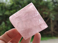 Polished Rose Quartz Pyramids x 6 From Ambatondrazaka, Madagascar