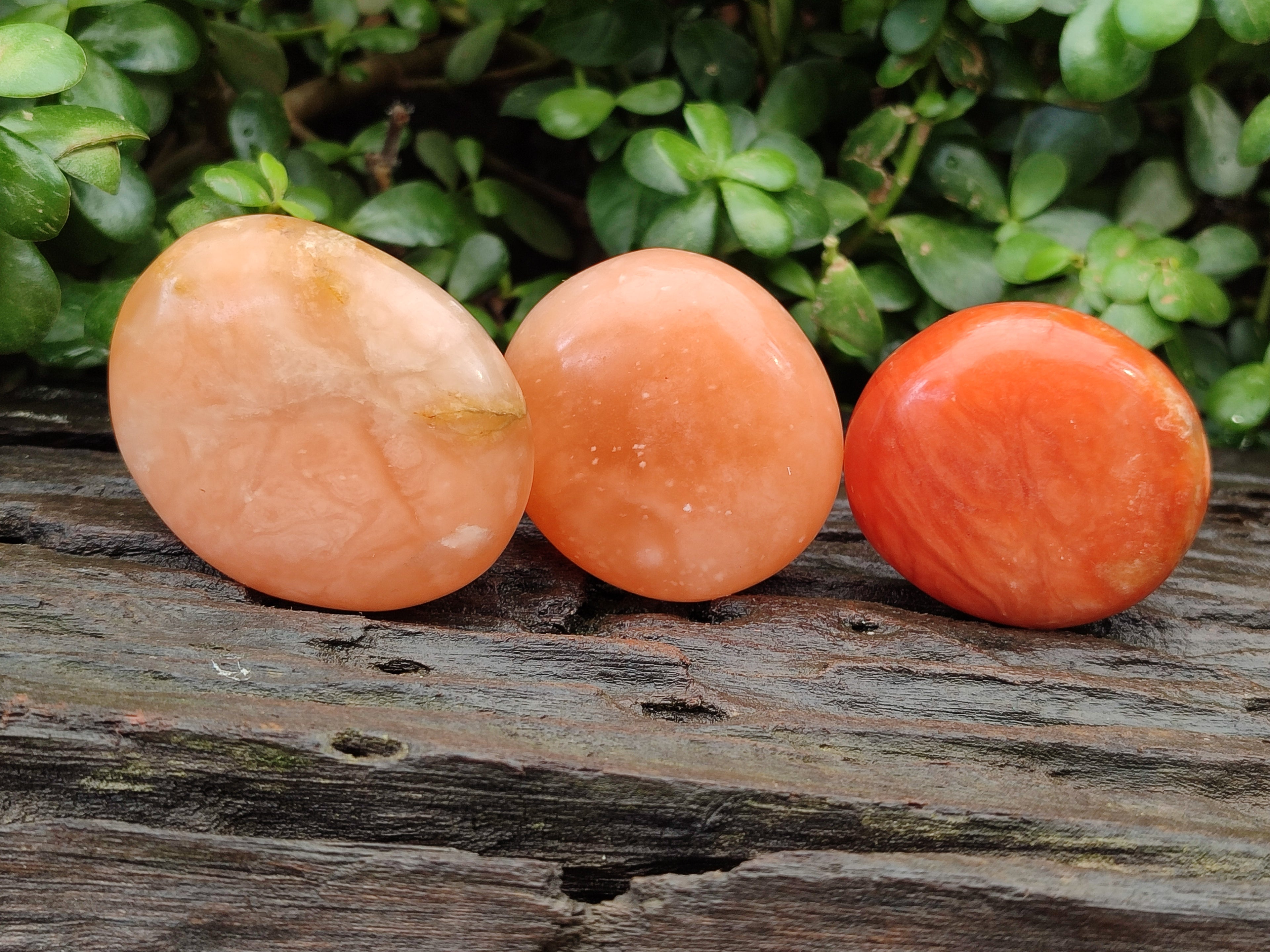 Polished Orange Twist Calcite Palm Stones x 24 From Maevantanana, Madagascar - Toprock Gemstones and Minerals 