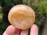 Polished Orange Twist Calcite Palm Stones x 24 From Maevantanana, Madagascar