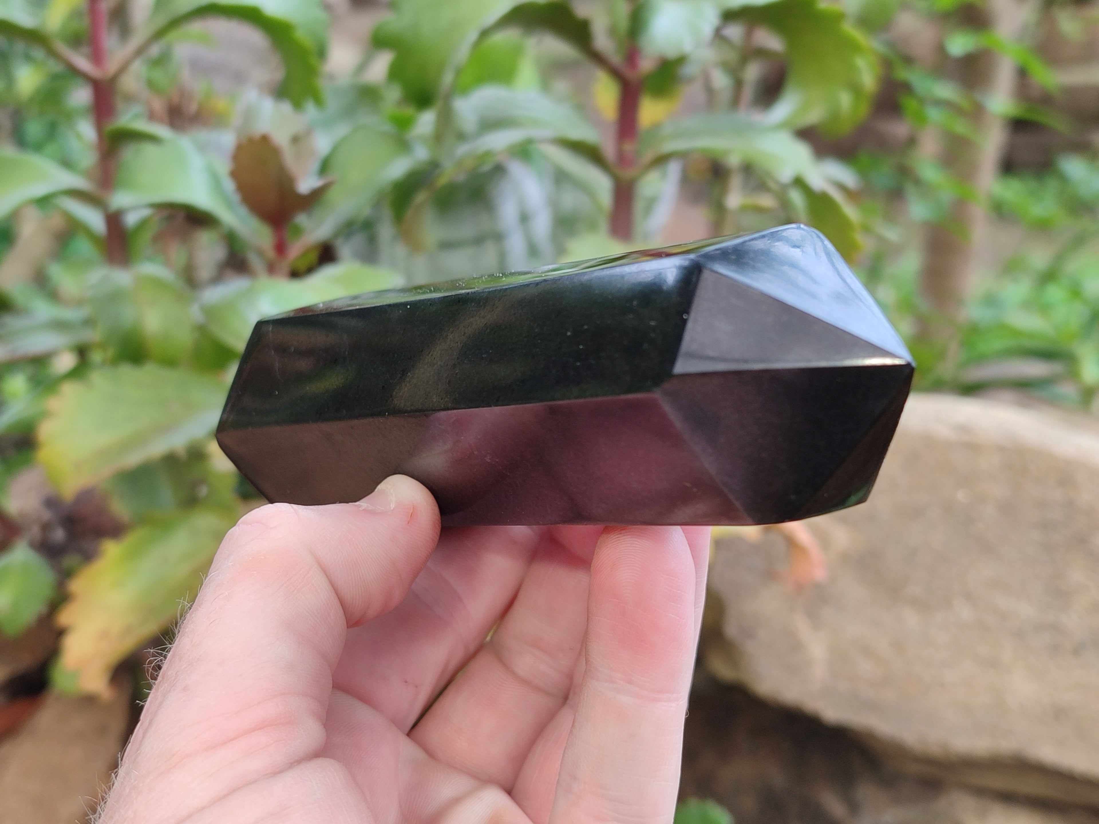 Polished Black Basalt Double Terminated Points x 4 From Antsirabe, Madagascar - Toprock Gemstones and Minerals 