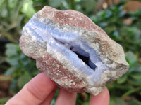 Natural Blue Lace Agate Geode Specimens x 12 From Nsanje, Malawi