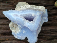Natural Blue Lace Agate Geode Specimens x 12 From Nsanje, Malawi