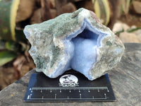 Natural Blue Lace Agate Geode Specimens x 12 From Nsanje, Malawi