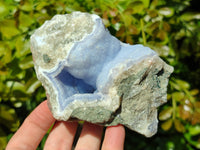 Natural Blue Lace Agate Geode Specimens x 12 From Nsanje, Malawi