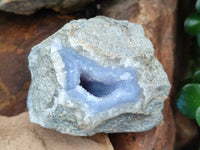 Natural Blue Lace Agate Geode Specimens x 12 From Nsanje, Malawi