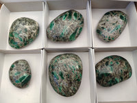 Polished Emerald Mica In Matrix Free Forms x 6 From Mutoko, Zimbabwe - Toprock Gemstones and Minerals 