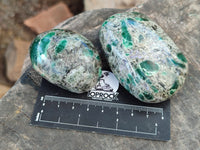 Polished Emerald Mica In Matrix Free Forms x 6 From Mutoko, Zimbabwe - Toprock Gemstones and Minerals 