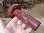 Hand Made Banded Tiger Iron Jasper Mushrooms x 2 From Northern Cape, South Africa - Toprock Gemstones and Minerals 
