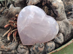 Polished Rose Quartz Girasol Hearts x 3 From Ambatondrazaka, Madagascar - Toprock Gemstones and Minerals 