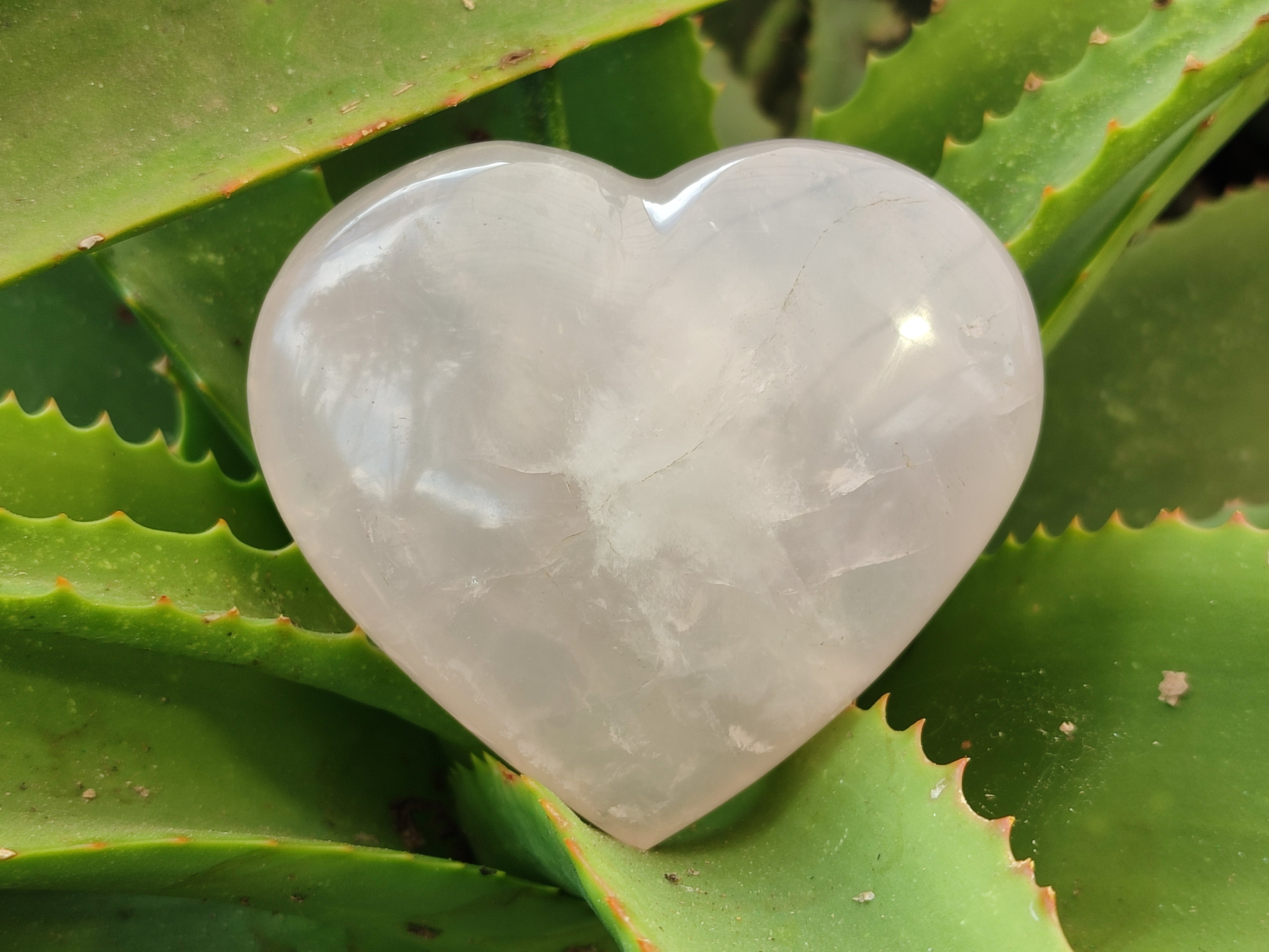 Polished Rose Quartz Girasol Hearts x 3 From Ambatondrazaka, Madagascar - Toprock Gemstones and Minerals 