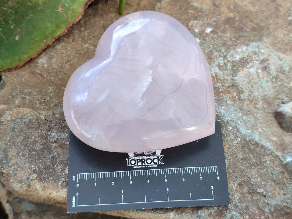 Polished Rose Quartz Girasol Hearts x 3 From Ambatondrazaka, Madagascar - Toprock Gemstones and Minerals 