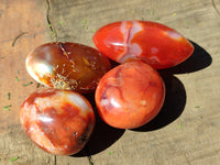 Polished Carnelian Palm Stones x 24 From Madagascar