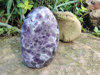 Polished Chevron Amethyst Standing Free Form x 1 From Ankazobe, Madagascar